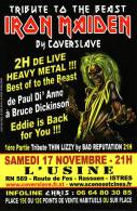 Flyer Istres Tribute To The Beast Iron Maiden By Coverslave Heavy Metal De Paul Di´ Anno à Bruce Dickinson Eddie Is Back - Altri Oggetti