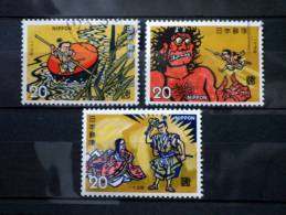 Japan - 1974 - Mi.nr.1209-1211 - Used Set - Folktales - "Issun Boshi" - Oblitérés