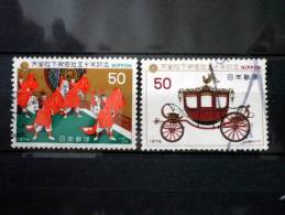 Japan - 1976 - Mi.nr.1301-1302 - Used Set - 50th Anniversary Of The Accession To Power Of Emperor Hirohito - Oblitérés