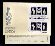 1978(21/04) SUPERB FDC WITH EXPLANATION Y.T. 449-451 BARBADOS-25TH ANNIV.CORONATION ELISABETH II - Barbades (1966-...)