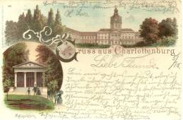 Allemagne Gruss Aus Charlottenburg Mausoleum SchlossCPA Lithographie 1902 - Charlottenburg