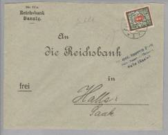 DR Danzig 1923-05-31 Brief Nach Halle Mit Mi#128 EF - Briefe U. Dokumente