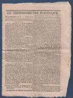 LE THERMOMETRE POLITIQUE 24 BRUMAIRE AN 7 - PRUSSE - ALLEMAGNE RASTADT - SAINT DOMINGUE ( HAÏTI ) - OFFICIERS DE SANTE - - Zeitungen - Vor 1800