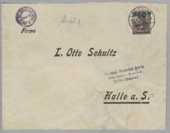 DR Danzig 1921-0520 Brief Nach Halle Mit Mi#72 EF - Covers & Documents