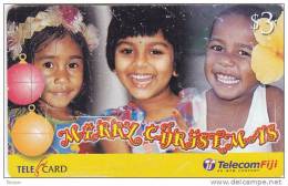 Fiji, FIJ-R-098a, $3, Christmas, Children (99187), 2 Scans.  Please Read - Fidschi