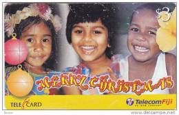 Fiji, FIJ-R-098a, $3, Christmas, Children (99187), 2 Scans.  Please Read - Fiji