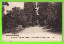 LESPARRE / ROUTE DE BORDEAUX A SOULAC AU PONT DE L´HERVAU  / Carte écrite En 1925 - Lesparre Medoc