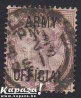 1896 - GREAT BRITAIN - SG R43 [Victoria - "ARMY OFFICIAL"] - Servizio