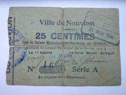 Aisne 02 Nouvion , 1ère Guerre Mondiale 25 Centimes R - Bons & Nécessité