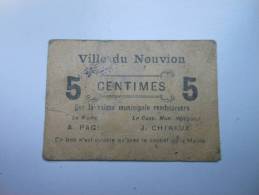 Aisne 02 Nouvion , 1ère Guerre Mondiale 5 Centimes R - Notgeld