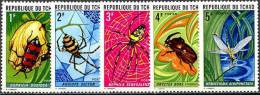 TCHAD Insectes, (YVERT N° 245/49) BLOC DE 4 COINS DATE: 28/04/1972 Neuf Sans Charniere **. MNH - Andere & Zonder Classificatie