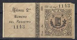 Fiscal Sello Colegio Notarial ALICANTE 3 Pts.serie 2 ** - Steuermarken