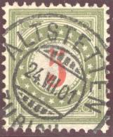 Heimat ZHS ALTSTETTEN (Zürich) 1901-07-24 Vollstemepl Auf Portomarke Zu#17IIGb - Impuesto