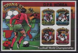 NORTH KOREA  World Cup-82(soccer),space  Sheetlet  Imper. Overp.  MNH - Autres & Non Classés