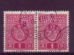 PORTO-COAT OF ARMS-1 DIN-PAIR-TYPE I-POSTMARK-HVAR-CROATIA-YUGOSLAVIA-1931 - Impuestos