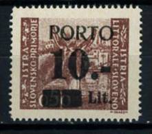 1945 - OCC. JUGOSLAVIA - ISTRIA E LIT. SLOVENO - Sass.  SEGNATASSE  4 II - Mi. 12 -  NH -  (W028.....) - Yugoslavian Occ.: Istria