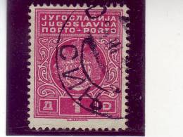 PORTO-COAT OF ARMS-1 DIN-TYPE I-POSTMARK-SINJ-CROATIA-YUGOSLAVIA-1931 - Timbres-taxe