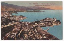 MONACO MONTE CARLO - CITY And MARTIN CAPE Panoramic- C1910s-20s Vintage Unused Color Postcard [c3378] - Multi-vues, Vues Panoramiques