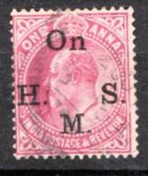 India, 1906, O 67, Service, Used, - 1902-11 Koning Edward VII