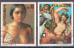 Paraguay 1978 - Art - Painting Mi 3099-3100 -2v -  Used - Desnudos