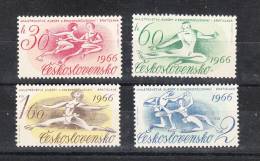 Cecoslovacchia   -   1966.  Pattinaggio Artistico Su Ghiaccio. World Figure Skating On Ice. Complete  MNH Set - Eiskunstlauf