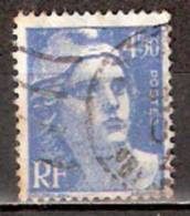 Timbre France Y&T N° 718A (3) Obl.  Marianne De Gandon.  4 F.50. Bleu. Cote 0,15 € - 1945-54 Marianne Of Gandon