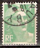 Timbre France Y&T N° 719 (3) Obl.  Marianne De Gandon.  5 F. Vert. Cote 0,15 € - 1945-54 Marianne De Gandon