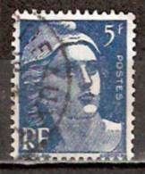 Timbre France Y&T N° 719B (4) Obl.  Marianne De Gandon.  5 F. Bleu. Cote 0,30 € - 1945-54 Marianne De Gandon