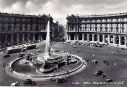 Roma - Piazza Esedre E Via Nazionale - Formato Grande - Viaggiata - Orte & Plätze