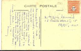 LPU5 - FRANCE ARC DE TRIOMPHE 2° SERIE 1f50 SUR CPA AU TARIF DU 4/4/1945 - 1944-45 Arco Di Trionfo