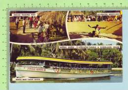Multiview Everglade Cruise  ( Jungle Queen III Used In 1963 Fort Lauderdale  Florida) Post Card Carte Postale - Fort Lauderdale