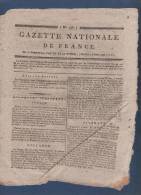 GAZETTE NATIONALE DE FRANCE 7 04 1795 - ITALIE - HOLLANDE - ALLEMAGNE - LANJUINAIS RENNES CHOUANS BEAUMONT - CONVENTION - Giornali - Ante 1800