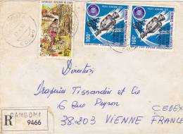 MARCOPHILIE, CONGO, Lettre RECOM., Cachet 1980 GAMBOMA, CHASSE ESPACE APPOLO /2752 - Other & Unclassified