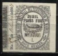 9194-SELLO FISCAL COLEGION NOTARIA MADRID SIGLO XIX.SERIE L DATA 186....CLASSIC. - Revenue Stamps