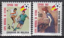 Spain 1982 World Cup, Bolivia Sc675-6 Sports, Soccer, Final Act, By Picasso - 1982 – Espagne