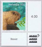 Switzerland 2012 Biber Beaver Castor ** MNH, Inscript. English - Nager