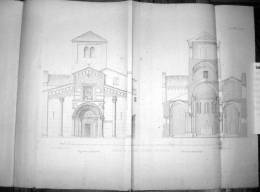 3 Litografie Del 1870, 45 Cm + Articolo " SULL'ABBAZIA E CHIESA DI SANTA FEDE PRESSO CAVAGNOLO" Pagg. 20, TORINO - Old Books
