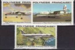Polynésie Française Aérienne 1979 --Yvert   PA 150 - 151 - 152 -- Neufs **  Cote 11,40€ -  Avions En Polynésie. - Nuevos