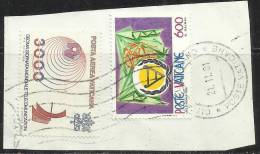 VATICANO VATIKAN VATICAN 1981 ANNO PERSONE DISABILI + 1978 TELCOMUNICAZIONI LIRE 3000 POSTA AEREA AIR MAIL USED - Used Stamps