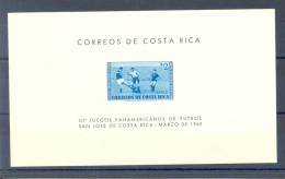 Costa Rica 1960 " 3º Championnats Panaméricains De Football " Xx Yvert Bloc 2 - Fußball-Amerikameisterschaft