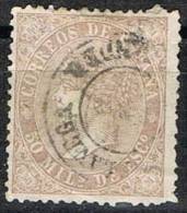 Sello 50 Mils Isabel Ii 1869, Fechador TORRELAVEGA (Santander), Num 98 º - Usados