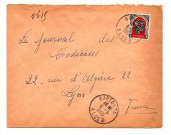 ALGÉRIE YVERT N°271 OBLITÉRÉ PAR LE TIMBRE À DATE DE BIRTOUTA ALGER 1950 - Covers & Documents