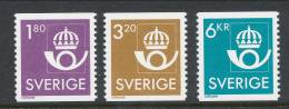 Sweden 1987. Facit # 1435-1437. The Postal Office Emblem, Offset, Set Of 3,  See Scann, MNH (**) - Neufs