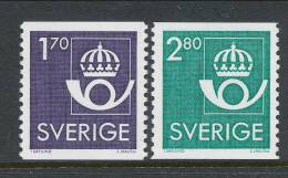 Sweden 1986. Facit # 1396-1397. The Postal Office Emblem, Steel Engraving Recess, Set Of 2, See Scann, MNH (**) - Nuevos