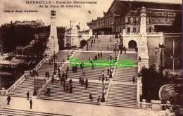 CPA 13 MARSEILLE  ESCALIER MONUMENTAL DE LA GARE ST CHARLES - Quartier De La Gare, Belle De Mai, Plombières