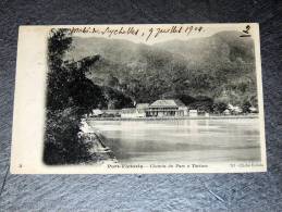Carte Postale Ancienne : SEYCHELLES : MAHE : Chemin Du Parc à Tortues Avec Timbre - Seychelles
