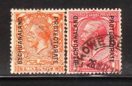 Bechuanland 1925-27 King George Ovptd Used - 1885-1964 Herrschaft Von Bechuanaland