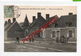 Place De La Bascule-MAROLLES LES BRAULTS-Etat TB-Sup- - Marolles-les-Braults