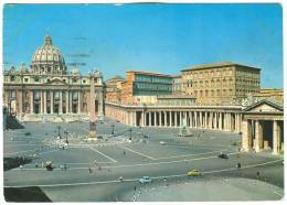 Italy, Roma, Rome, Piazza S. Pietro, 1964 With Old Cars, Fiat & Volkswagen, Used Postcard [13407] - San Pietro