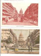 75-PARIS 5e- Lot De 3 Cartes-Le Panthéon-une Précurseur-couleur -publicité Sur Voiture, Triporteur, Bus à Impériale.... - Panthéon